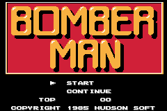 Famicom Mini 09 - Bomberman Title Screen